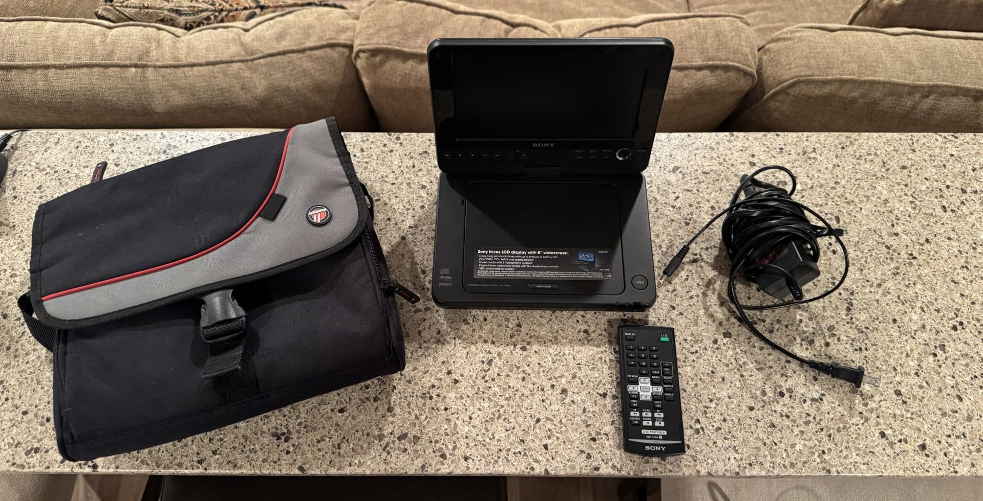 Sony DVP-FX820 Portable DVD CD MP3 Player 8 Inch Hi-Res Wide Screen Bundle WORKS