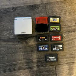 Nintendo GBA SP And Games 