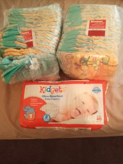 HUGGIES AND KIDGETS DIAPERS