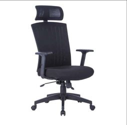 Komene Black Mesh Ergonomic Office Chair, High Back, Breathable Mesh, Adjustable Headrest & Armrests