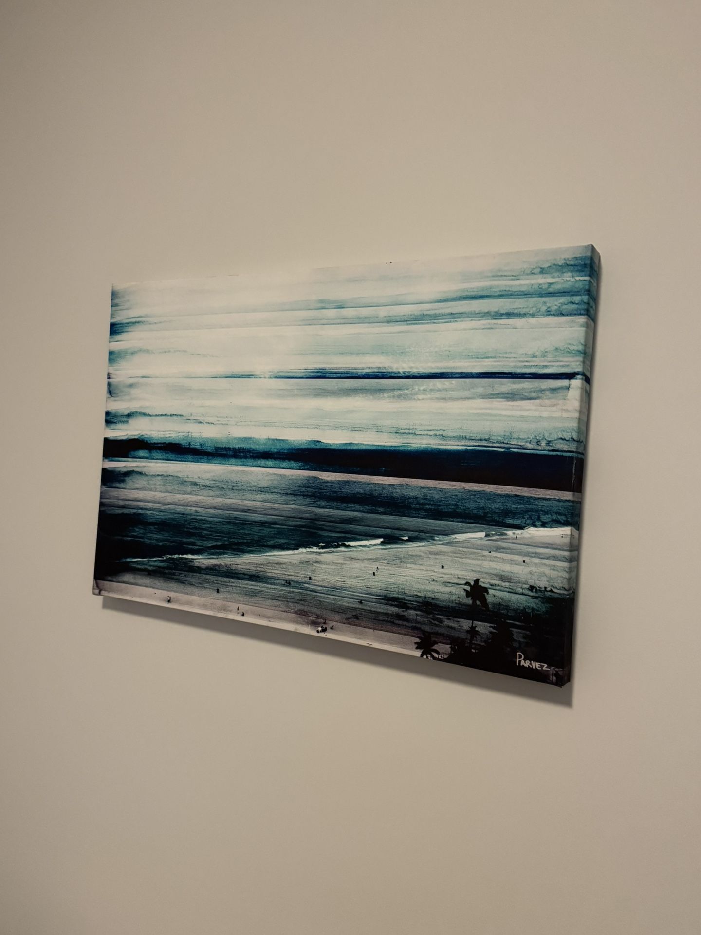 Canvas Beach Scene