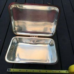 Sheffield Silent Butler Etched Dragon & Wood Handle #68, Vintage Silver Plate