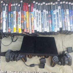 PlayStation 2 Slim Bundle - 3 Controllers + 29 Games - $120 OBO