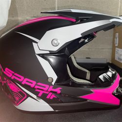 Dirt Bike Helmet, Girls XL, Fits Women’s S/M/L  also. With Goggles, Gloves, And Mask. Brand New