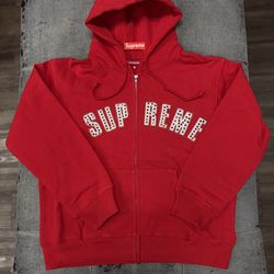 Supreme x BB Simons Red Zip Up Hoodie