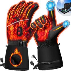 new Heated Gloves for Men,Motorcycle Heated Gloves for Men and Women,Battery Powered Work Gloves Winter Outdoor TouchScreen Windproof Gloves Waterproo