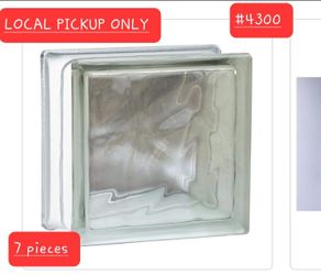 ➿ Nubio 4 in. Thick Series 7.75" x 7.75" x 3.88" Wave Glass Block 👉7 Pieces👈 #4300