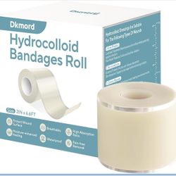 Hydrocolloid Bandages for Wound Care Dressing, 6.6ft Hydrocolloid Roll DIY Size & Shape Hydrocolloid Patch Tape with Self-Adhesive for Burn, Blister, 