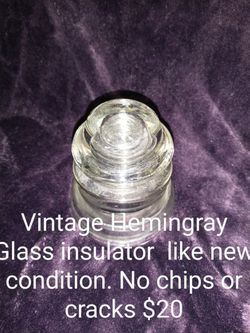 Vintage Hemingray Glass Insulator 