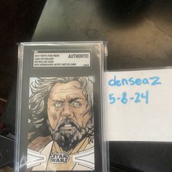 Old Man Luke Skywalker Sketch Sgc Authentic