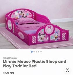 New: Disney Minnie Mouse Toddler Bed