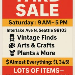 🍀Yard Sale🍀 Saturday 9am-5pm