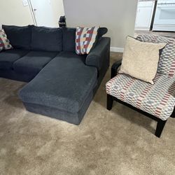 Sectional Couch & Matching Chair 