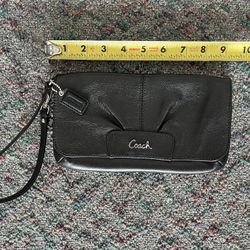 Coach Black Leather Clutch 