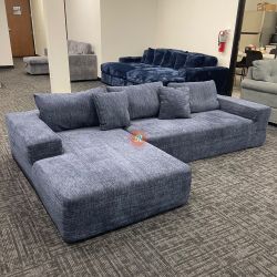 Lounge Style Frameless L-Shaped Sectional Sofa Couch