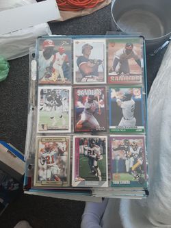 14 Deion Sanders Football and baseball cards