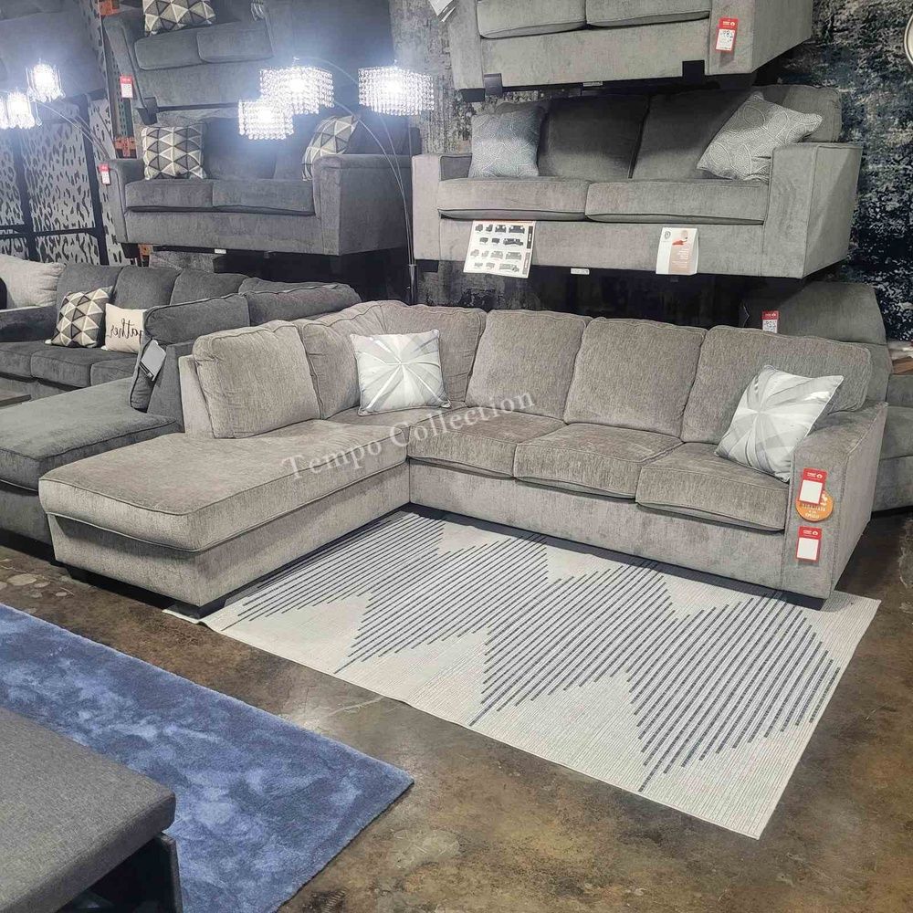 L Shaped  Sleeper Sectional, No Credit Finance, Alloy Color, SKU#1087214LS