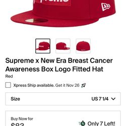 SUPREME X NEW ERA BOGO BREAST CANCER HAT