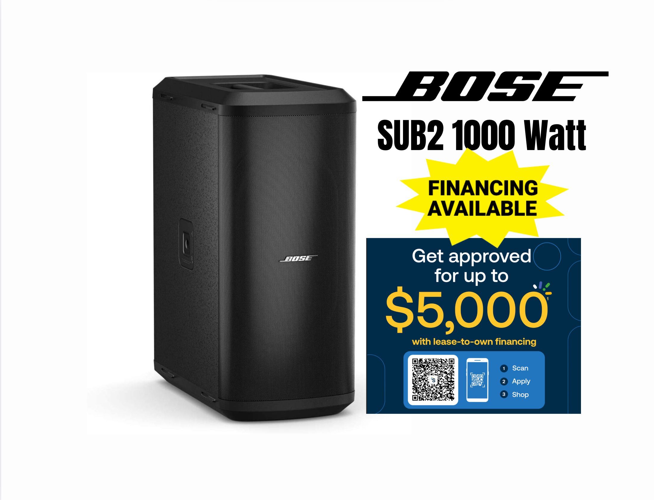 Bose Sub2 Bass Module for L1 Pro ,S1 Pro Portable PA Systems