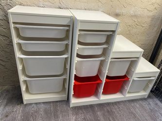 PAIR OF IKEA TROFAST TOY STORAGE UNITS - Local Delivery Available for a Fee - See My Items
