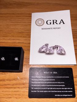 GRA Certified Moissanite Stud Earrings