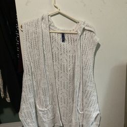Sleeveless Hoodie Sweater Indigo 3xl