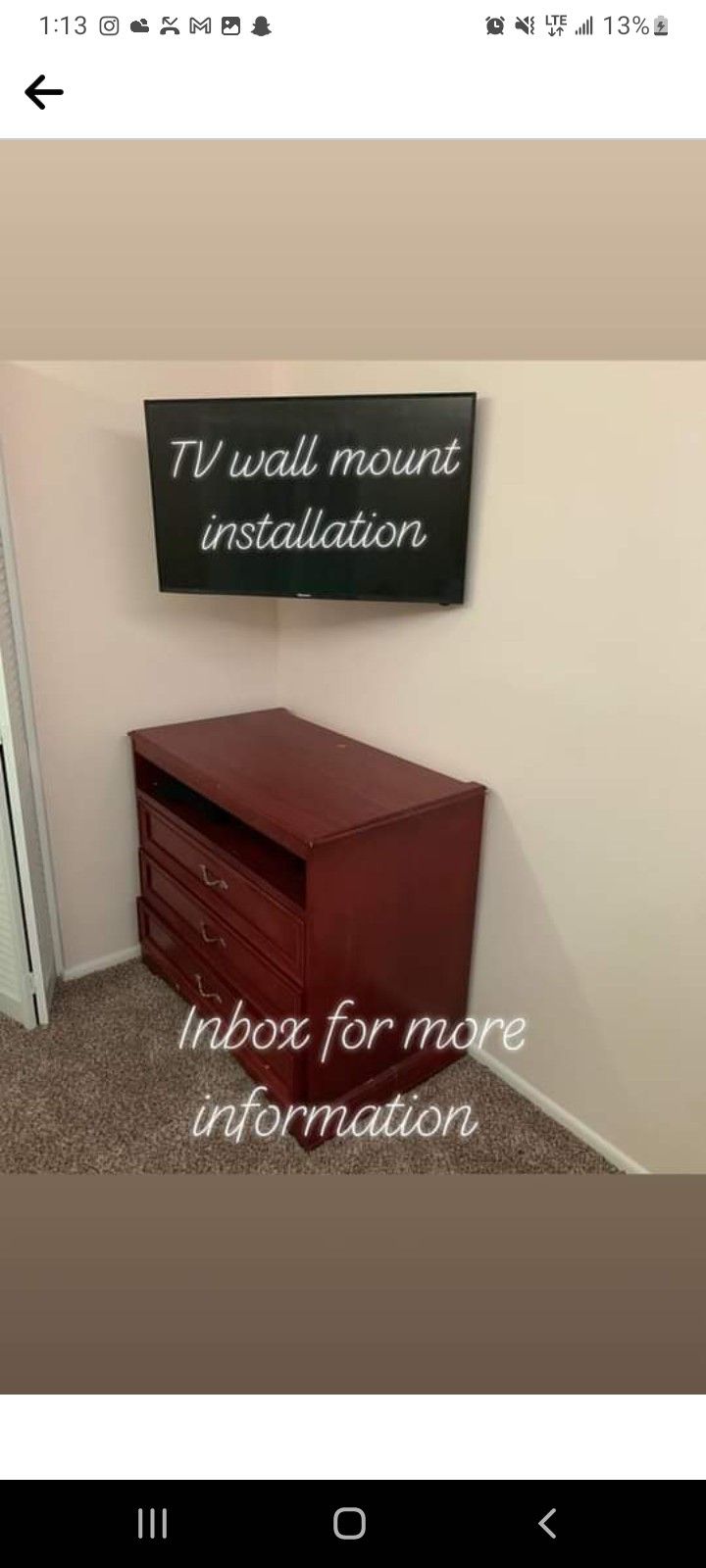 We Mount Any Size Tvs! Get Your Quote Today!