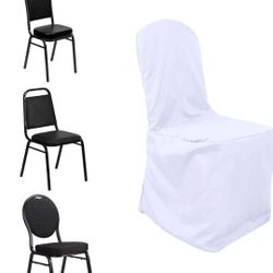 Polyester Banquet Chair Cover White