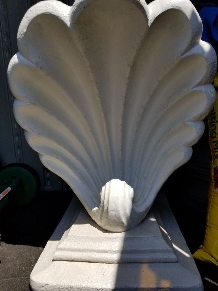 Beach Shell Table. 3 1/2 ft. × 6 FT. Beveled glass