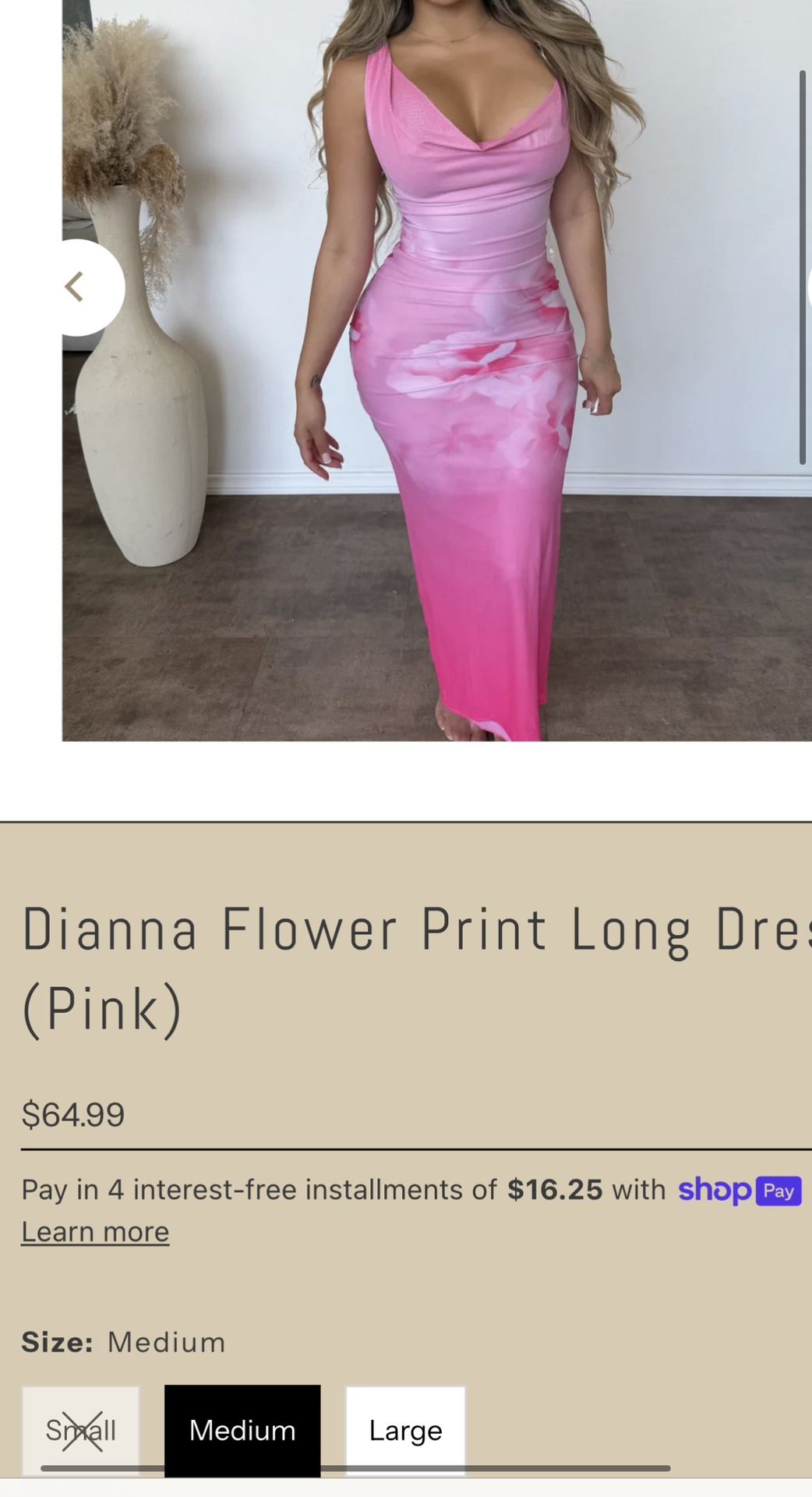 Women’s Floor Length Elegant Pink Dress