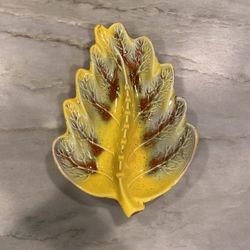 Vintage California Pottery Leaf Ashtray