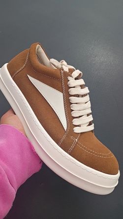 Rick owen vans Brown Suede Low-Top Sneakers