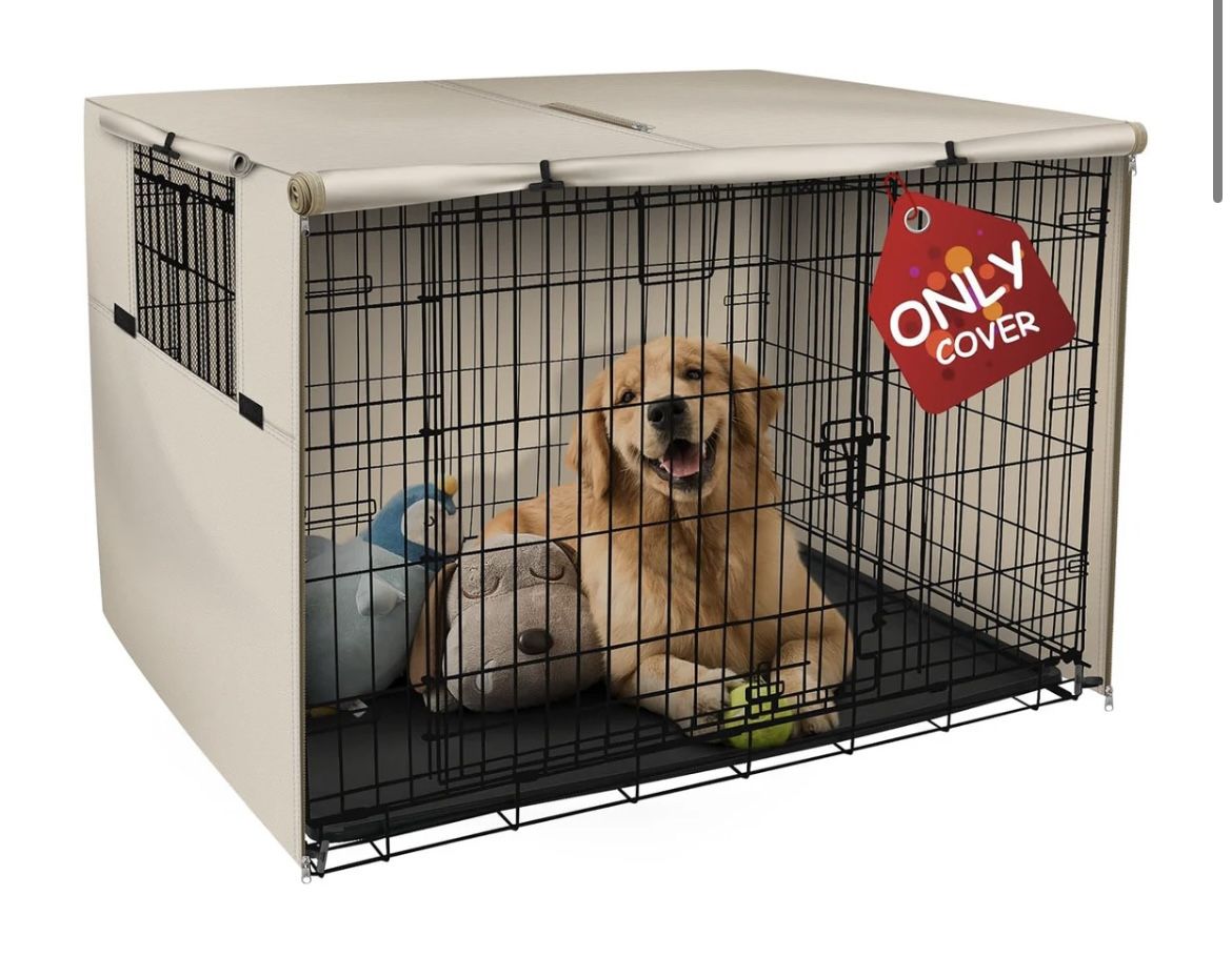 Explore Land Dog Crate Cover Durable - Polyester Pet Kennel Cover Universal Fit Wire Dog Crate