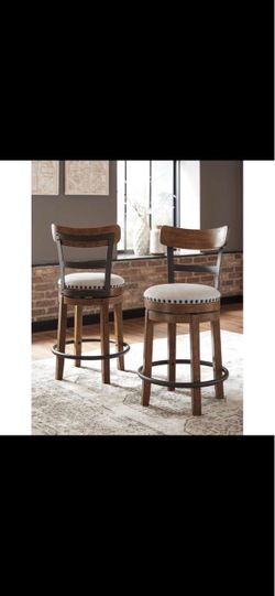 Brand New Ashley Valebeck Swivel Counter Stools – Set of 2