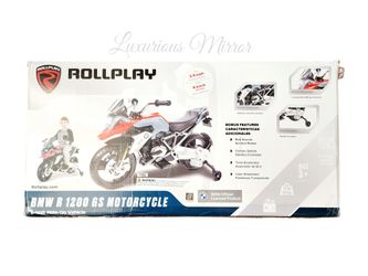 Rollplay BMW R1200 GS 6V Ride On LED Headlight Motorcycle Unisex Kids - Red/Gray