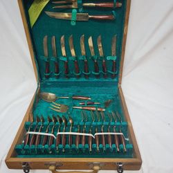 VINTAGE THAI 29pc FLATWARE MID 20 CENTURY 