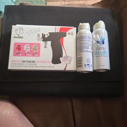 EAR PIERCING  INSTRUMENT  &STERILE SALINE PIERCING WAS..2 PACK