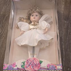 Brass Key Victorian Rose Collection Ballet Porcelain Doll