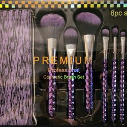 8 Beautiful Cosmetic Brushes Set $15 NEW