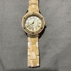 Anne Klein “Pearl Resin Crystal” Watch — Model AK/1374