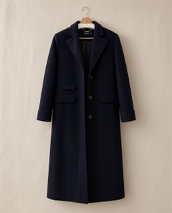 Ralph Lauren Navy Wool Long Coat