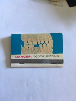 Vintage dental matchbook
