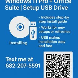 Windows 11 Pro install via USB (8gb) With Office And Activation