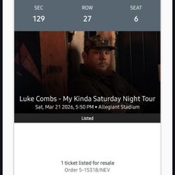Luke Combs Tickets, Great Seats In Vegas