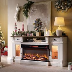 OKD 70” - 80” Fireplace TV Stand 