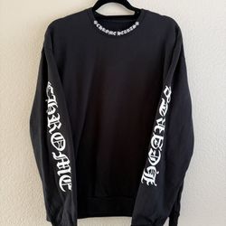Chrome Hearts Scroll Neck Logo Sweatshirt 100% Authentic