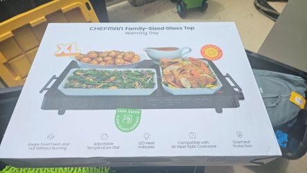 Chefman family-sized glasstop warming tray