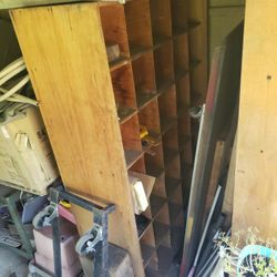 Tall Wood Organizer Shelf