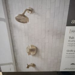 Brushed Brass Shower & Tub Fixtures