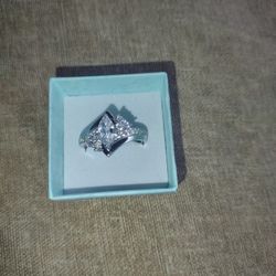 Fashion Marquis Cut CZ 925 Sterling Silver Engagement Ring